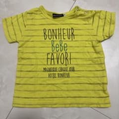 BeBe Tシャツ イエロー ボーダー 90cmのサムネイル