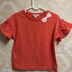 FAM オレンジ っぽいピンクフリル袖 Tシャツ 110のサムネイル