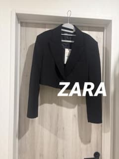 ZARA ショート丈クロップド丈テーラードジャケット S - メルカリ