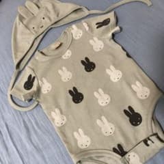 ミッフィーロンパース 帽子付き ♥のサムネイル