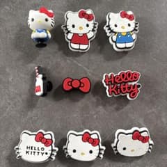 Hello Kitty 샌들용 액세서리 9개 지빗츠 키티