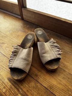 UGG アグ DANES フリンジ スエード ウェッジサンダル 24.5cm
