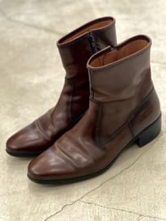 マルジェラ　10 レザーブーツ　ダークブラウン　サイズ42（26.5-27） マルジェラ 10 レザーブーツ ダークブラウン サイズ42（26.5-27