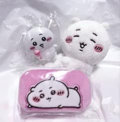 Chiikawa jewelry mini case, plush scrunchie, light clip - bundle sale