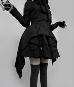 DimMoire イレヘムリボンブラウス&ふんわりフリルスカート BLACKのサムネイル