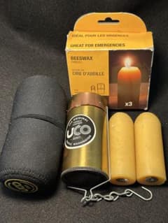 【純正】ユーコ UCO キャンドルランタン 真鍮製 専用ケース、スペア2本セットのサムネイル