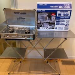 ユニフレーム　ツインバーナーus1900＋スタンド　純正トートバッグ付きのサムネイル