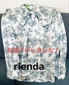 rienda 花柄リボン付き長袖ブラウスのサムネイル