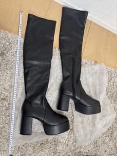 ロングブーツ　ニーハイブーツ 24.5cmのサムネイル