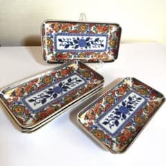 有田焼 明宝窯 長角皿 5枚セット 金彩 花 - メルカリ