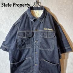 State Property デニムシャツジャケット Y2K B系 古着 刺繍