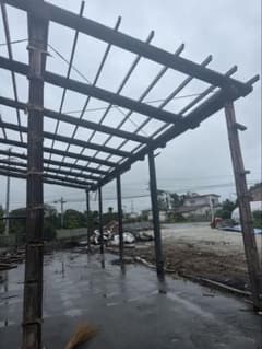 木造 パーゴラ 骨組み 屋根 構造材　電棒 宮城県のサムネイル