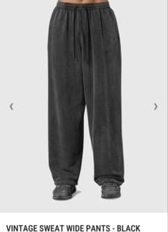 LYFT VINTAGE SWEAT WIDE PANTS ブラックのサムネイル
