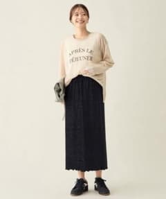 シアーニット 長袖 透け感 ゆったり レイヤード 春夏 レディースのサムネイル