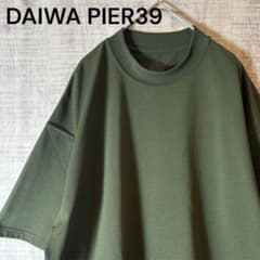 美品　DAIWA PIER39 クルーネックTシャツ　カーキ色　ドローコード　M