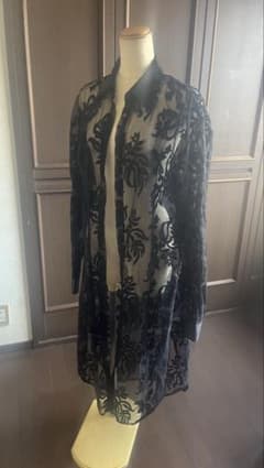 Belle vintage 刺繍シースルーレースロングシャツのサムネイル