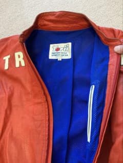 【90年代】【古着】Torii バイク用 レザースーツ レッド LLサイズのサムネイル