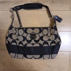 COACH ロゴ柄 肩掛けショルダーバッグ グレー/ブラックのサムネイル