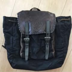 プラダ テスート ナイロン×レザー リュックサック黒のサムネイル