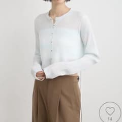 最終値下げ【洗える】【Nuriコラボ】シアーRIBニットカーデ - メルカリ