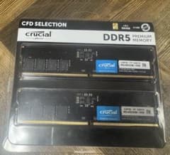 新品未使用crucial DDR5 メモリー 32GB(16GB×2枚セット)のサムネイル