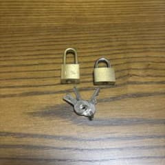 南京錠 17mm 2個セット 鍵付きのサムネイル