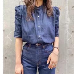 moussy gather sleeve denim blouse ブラウスのサムネイル