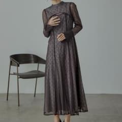 ニアナ バックオープンジオメトリックドレス パーティードレス 結婚式