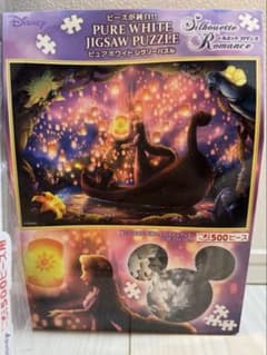 新品未使用ディズニーラプンツェル ピュアホワイトジグソーパズル500ピース＆額縁のサムネイル