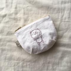ラベンダー色の くまさんポーチのサムネイル