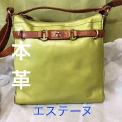ESTINE レザー　ショルダーバッグ　　ライムグリーンのサムネイル