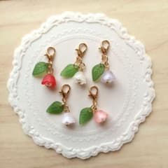 花B-②】ハンドメイド ファスナートップ マスクチャーム チャーム
