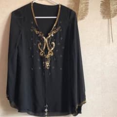 ブラウス ビーズ刺繍 シフォンのサムネイル