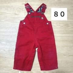 ミキハウス オーバーオール サロペット 赤のサムネイル