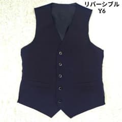 ✨極美品✨ AOKI アオキ ジレ スーツベストのみ リバーシブル 無地 紺