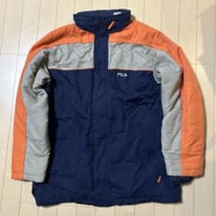 90's FILA 中綿ジャケット ネイビー オレンジのサムネイル