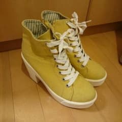 厚底スニーカー イエローのサムネイル