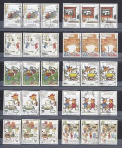 【使用済み切手】季節の思い出・第４集・ぐりとぐら・１０種×３組・３０枚のサムネイル