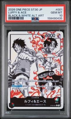 PSA10】ルフィ&エース リーダーパラレルST30-001 - メルカリ