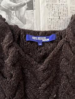 名作 03AW JUNYA WATANABE ハンド ウール デザイン ニット
