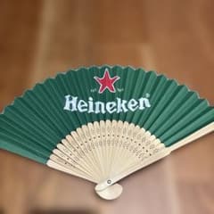 Heineken ロゴ入り 扇子 緑色のサムネイル