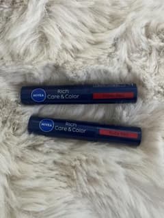 NIVEA リッチケア＆カラー 口紅 2色セット シアーレッド・ルビーレッドのサムネイル