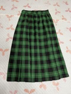 GUチェックプリーツミディスカート Mサイズ試着のみのサムネイル