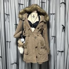 平成ギャルy2k　ファー付きミニタリーダウン　モッズコート　パーカー　グランジ 平成ギャル y2k ファー付きミニタリーモッズコート フェアリーグランジ