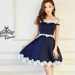 美品❤️完売品 Aラインワンピース 総レース ドレス キャバドレス ロングのサムネイル