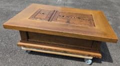 27. 漆塗りローテーブル 畳める脚 訳あり | Shop at Mercari