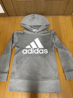 adidas パーカー グレー　裏起毛のサムネイル