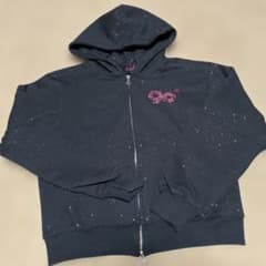 9090girl 90Logo Glitter Zip Hoodie パーカー - メルカリ