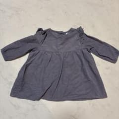 コーデュロイワンピース グレー ベビー服 70cm 80cmのサムネイル