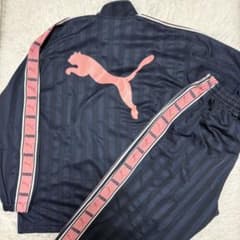 PUMA ジャージ上下セット ネイビー/ピンク　プージャー　Y2K 平成のサムネイル